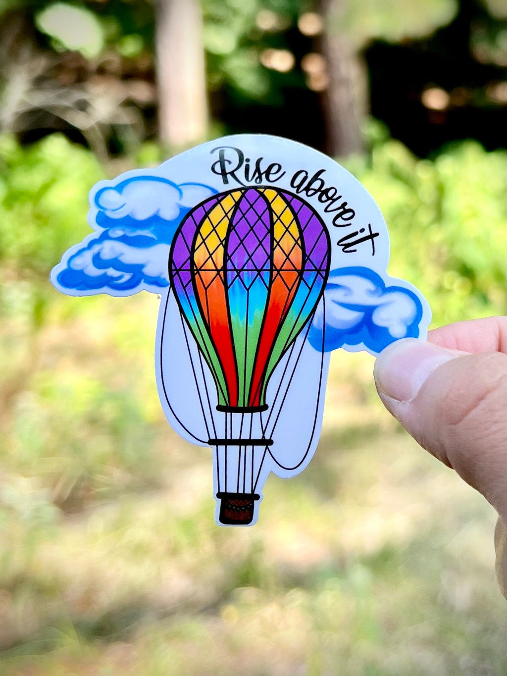 Hot Air Balloon Sticker: Waterproof Vinyl Decal for Laptop, Tumbler