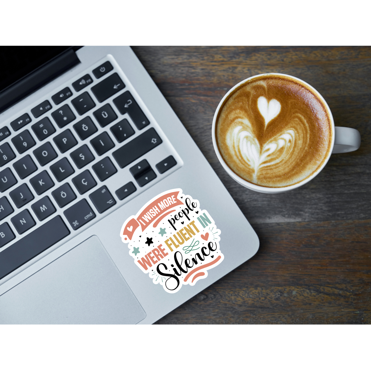 I Wish More People Were Fluent in Silence Sticker - Waterproof decals for laptops, mirrors, tumblers, and more