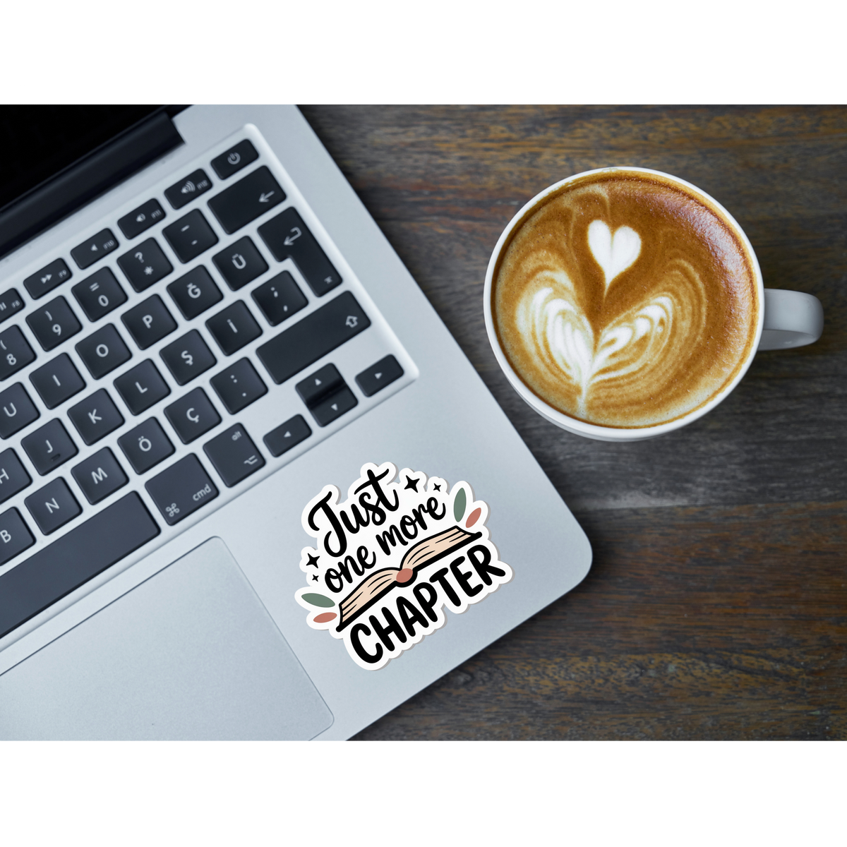 Just One More Chapter Vinyl Sticker | Laptop decal | Water bottle sticker