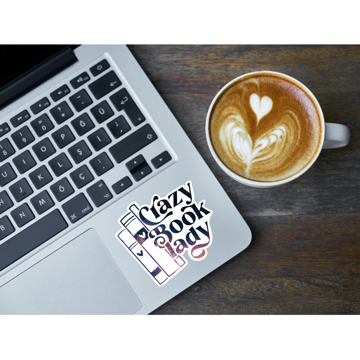Crazy Book Lady Sticker | Book Lover Vinyl Sticker | Reader Gift | Bookish Sticker | Literary Sticker | Book Nerd Decal