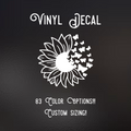 Paw Print Sunflower Decal | 83 Color Choices| Indoor/Outdoor Use