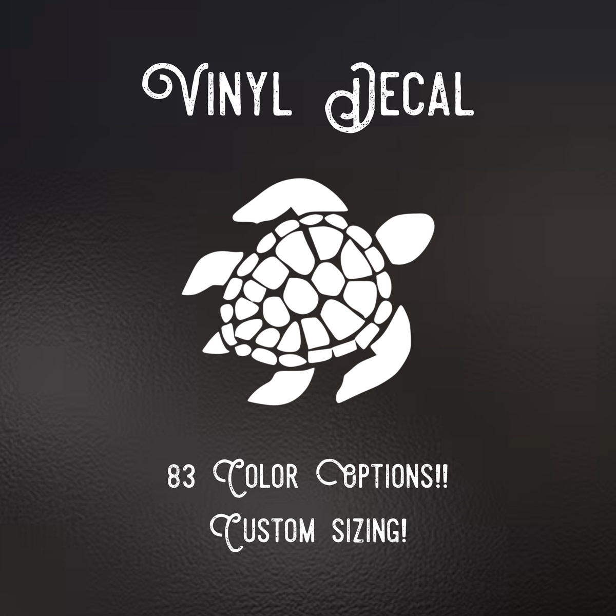 Sea Turtle Decal | 83 Color Choices| Indoor/Outdoor Use