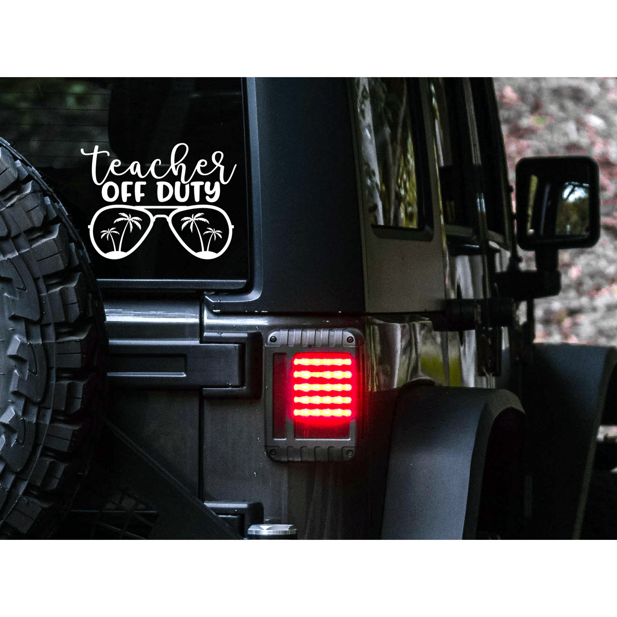 Teacher off duty Decal | 83 Color Choices| Indoor/Outdoor Use