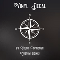 Compass Vinyl decal | 83 Color Choices| Indoor/Outdoor Use