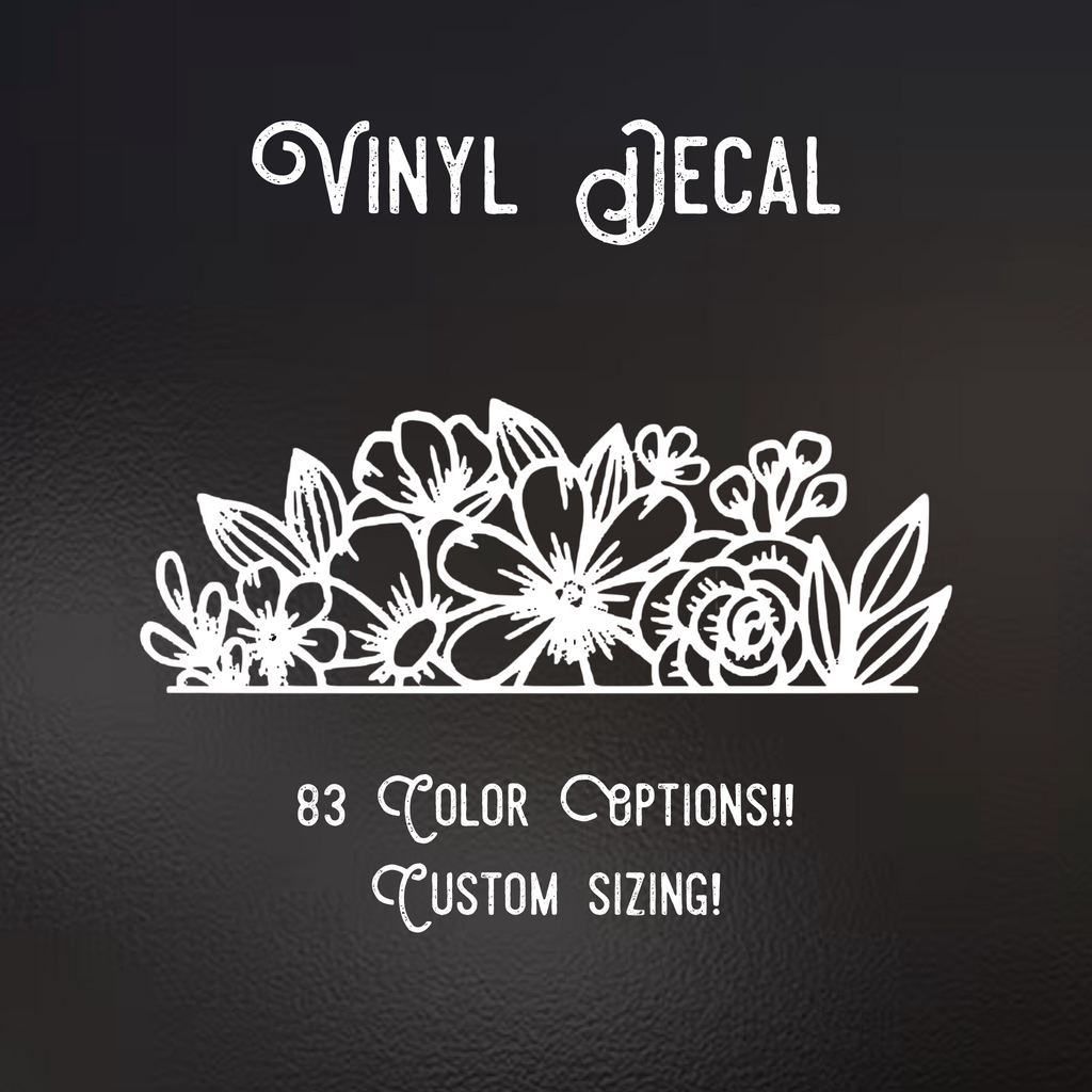 Wild Flowers Decal | 83 Color Choices| Indoor/Outdoor Use