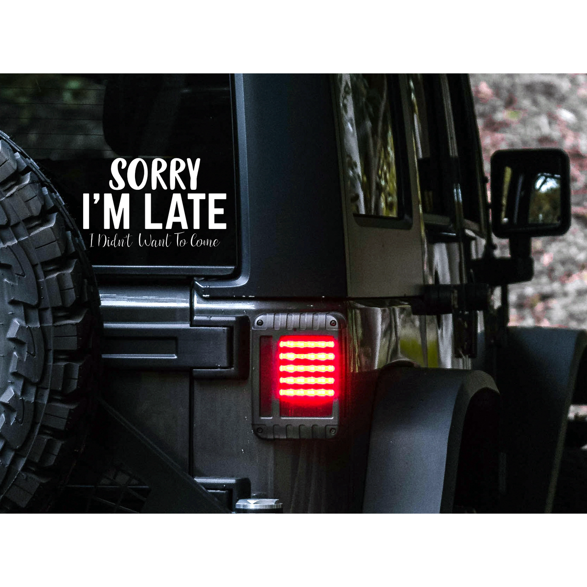 Sorry I’m Late I Didn’t Want to Come Decal | 83 Color Choices| Indoor/Outdoor Use