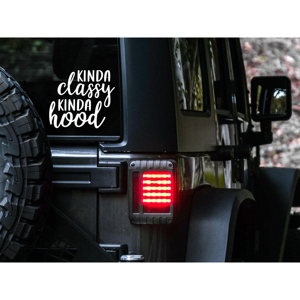 Kinda Classy Kida Hood Decal | 83 Color Choices| Indoor/Outdoor Use