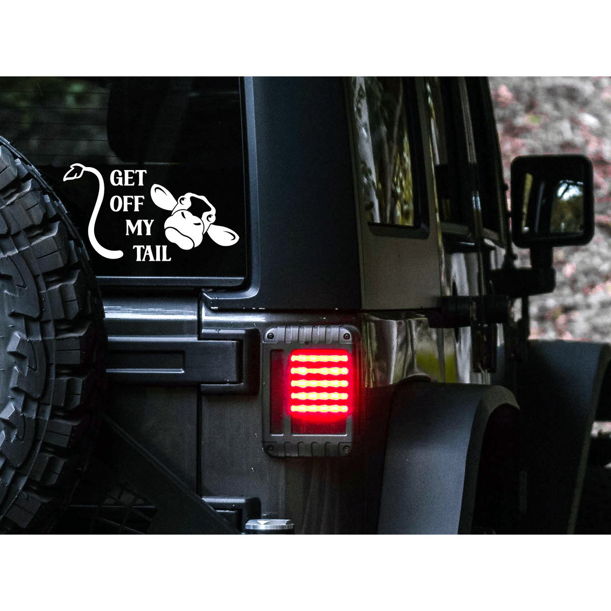 Get Off My Tail Cow Decal | 83 Color Choices| Indoor/Outdoor Use