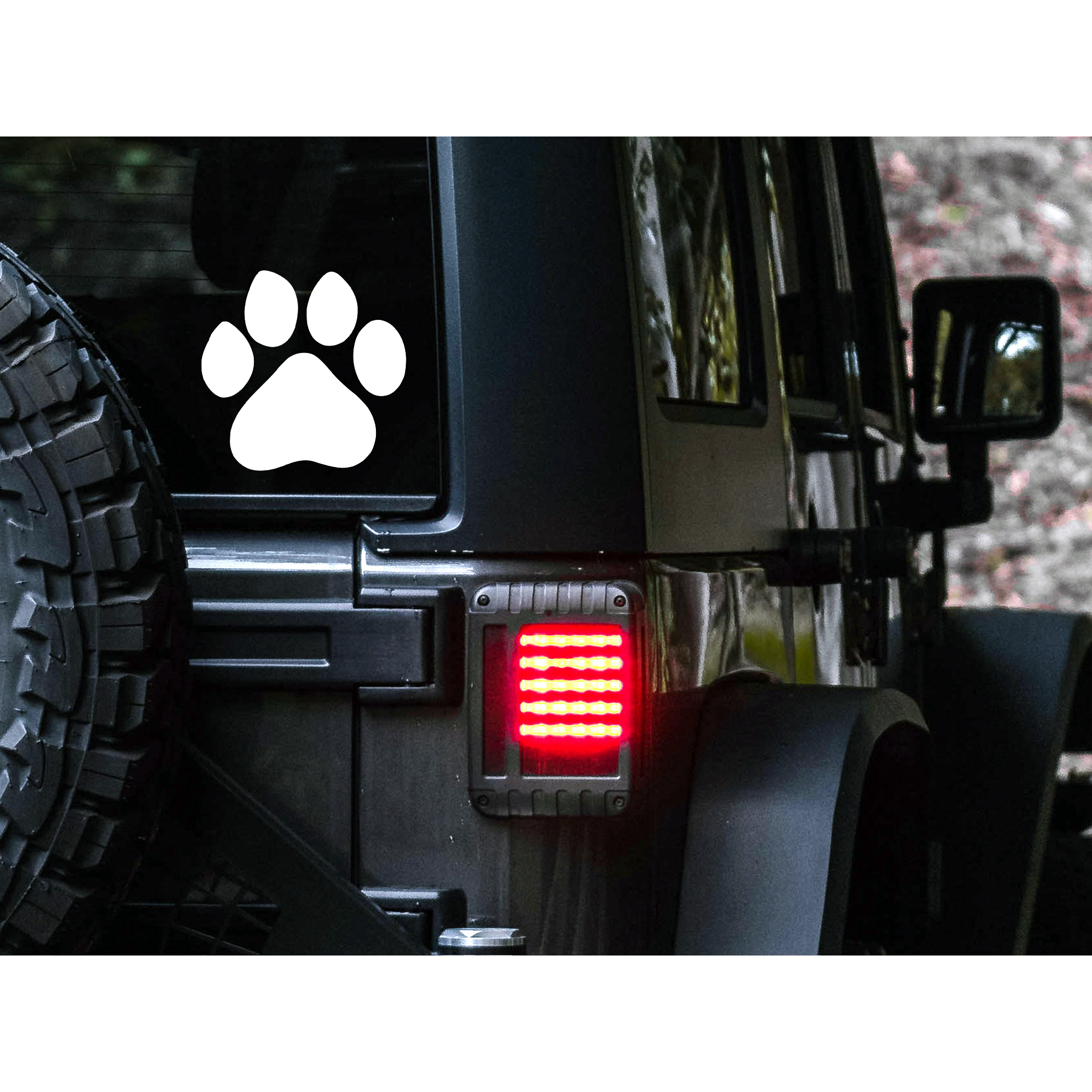 Paw Print Decal | 83 Color Choices| Indoor/Outdoor Use