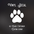 Paw Print Decal | 83 Color Choices| Indoor/Outdoor Use