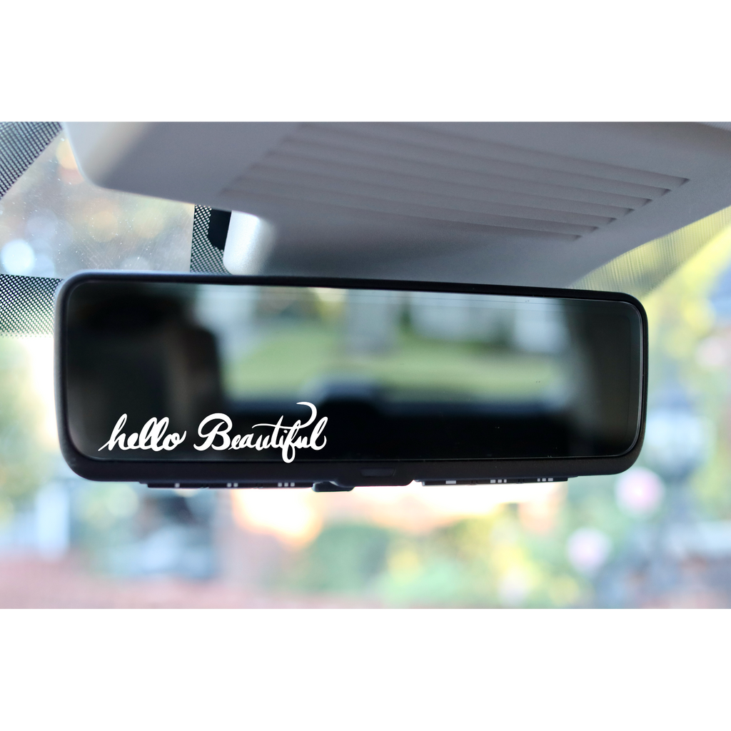 Hello Beautiful Decal | 83 Color Choices| Indoor/Outdoor Use