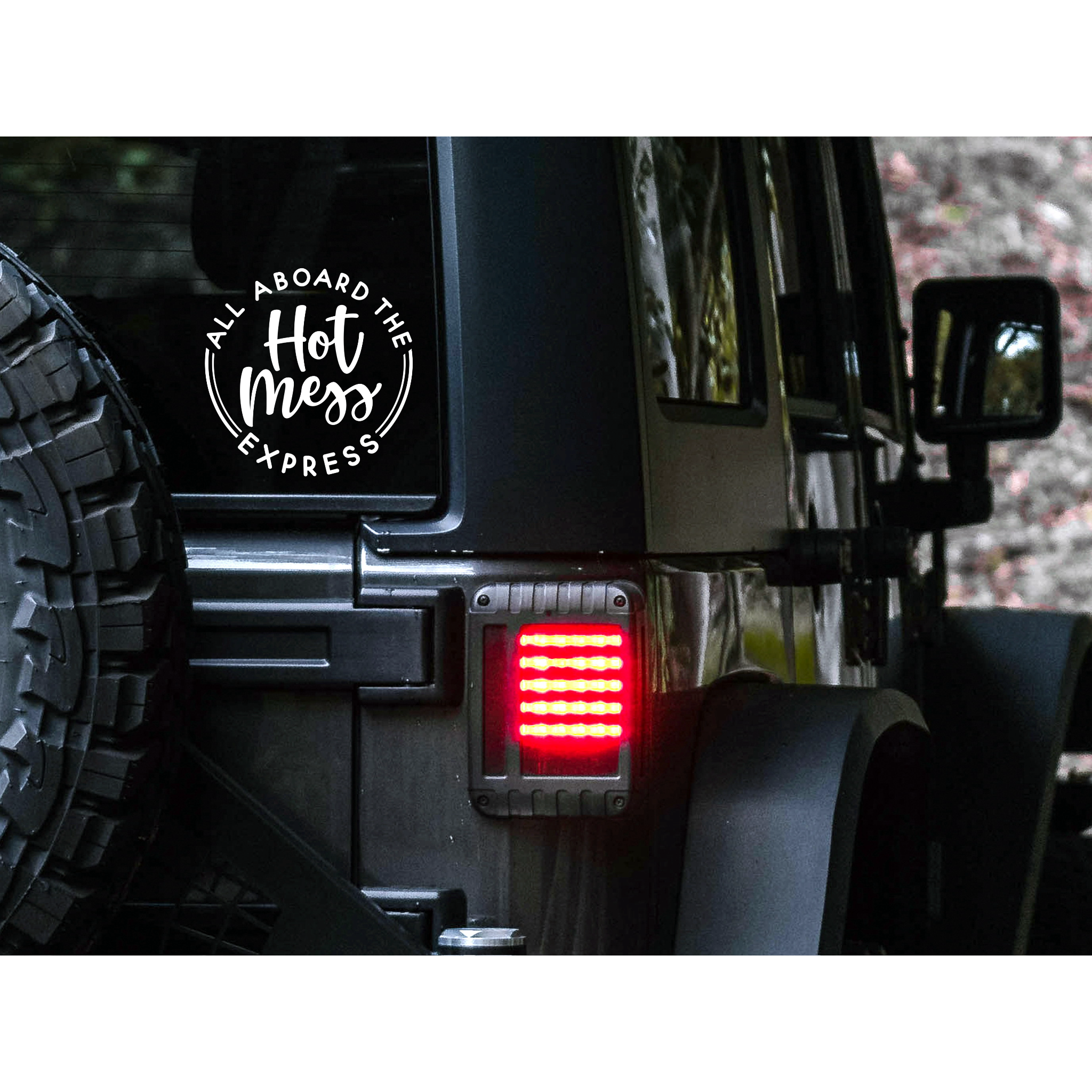 All Aboard the Hot Mess Express Decal | 83 Color Choices| Indoor/Outdoor Use