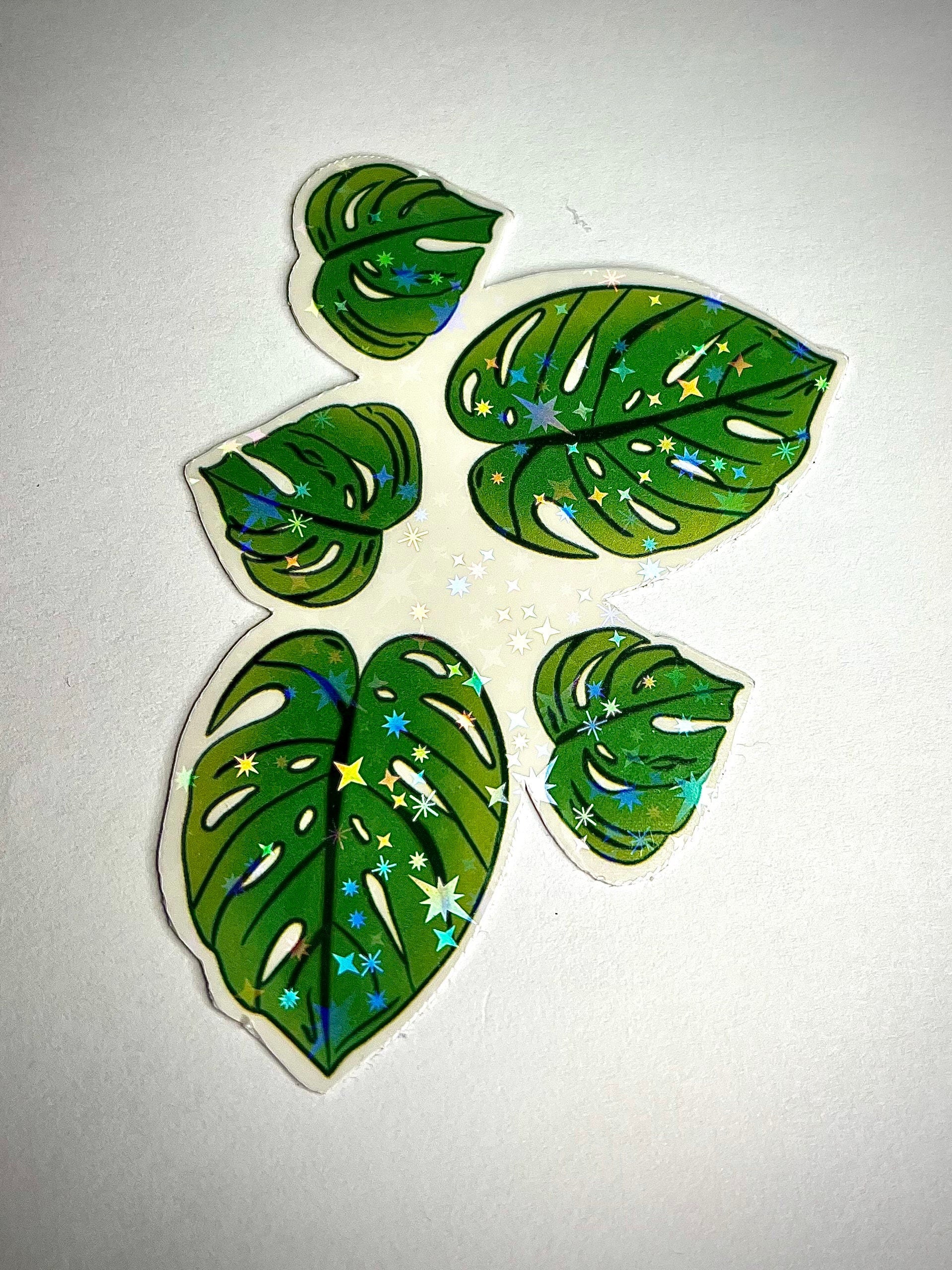 Jungle leaves vinyl sticker - waterproof decal for laptops, mirrors, tumblers, and more