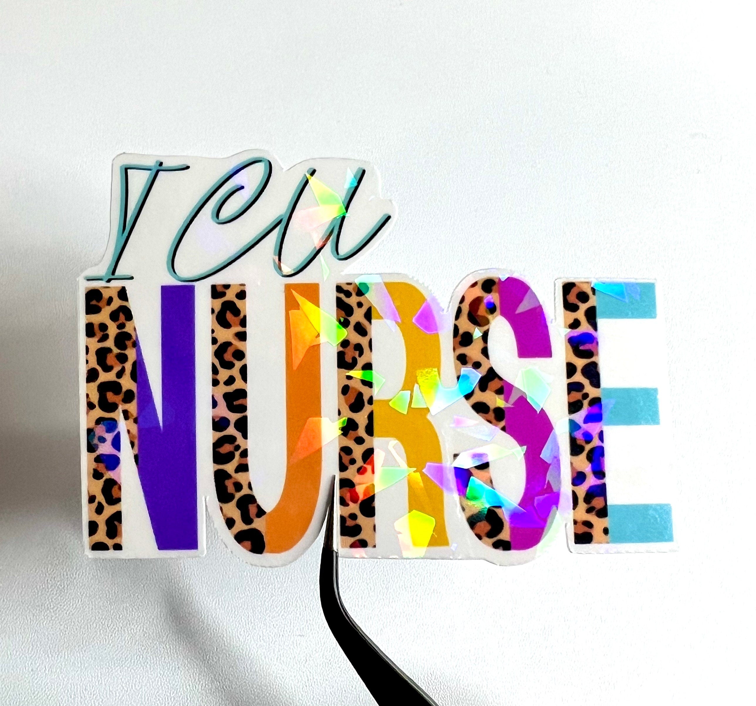 ICU Nurse Cheetah Print Sticker: Waterproof Laptop Decal