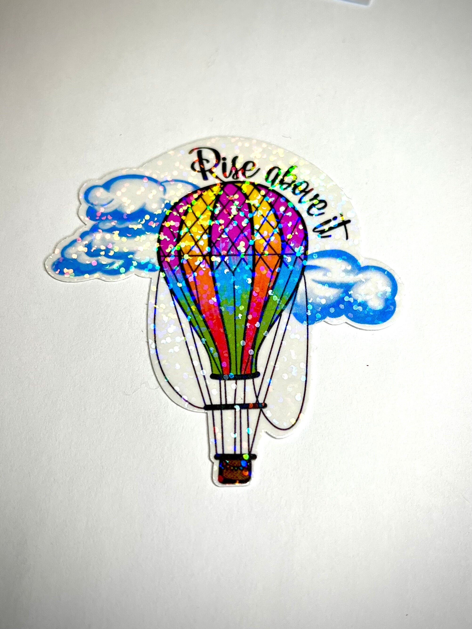 Hot Air Balloon Sticker: Waterproof Vinyl Decal for Laptop, Tumbler