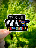 Autism Awareness Dinosaur Sticker: Waterproof Vinyl Decal