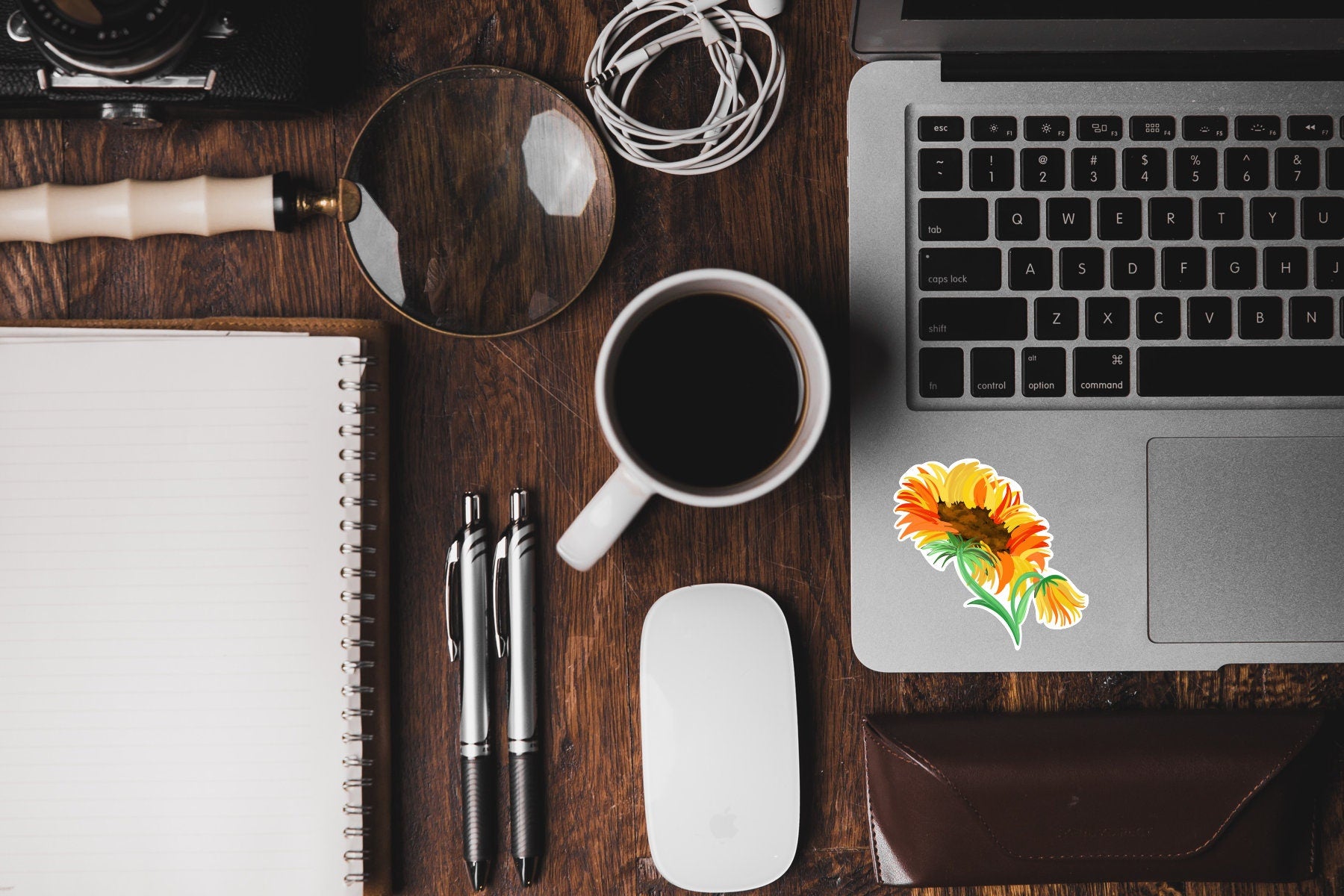 Sunflower multicolor sticker - waterproof vinyl decal for laptops, water bottles, notebooks, and more