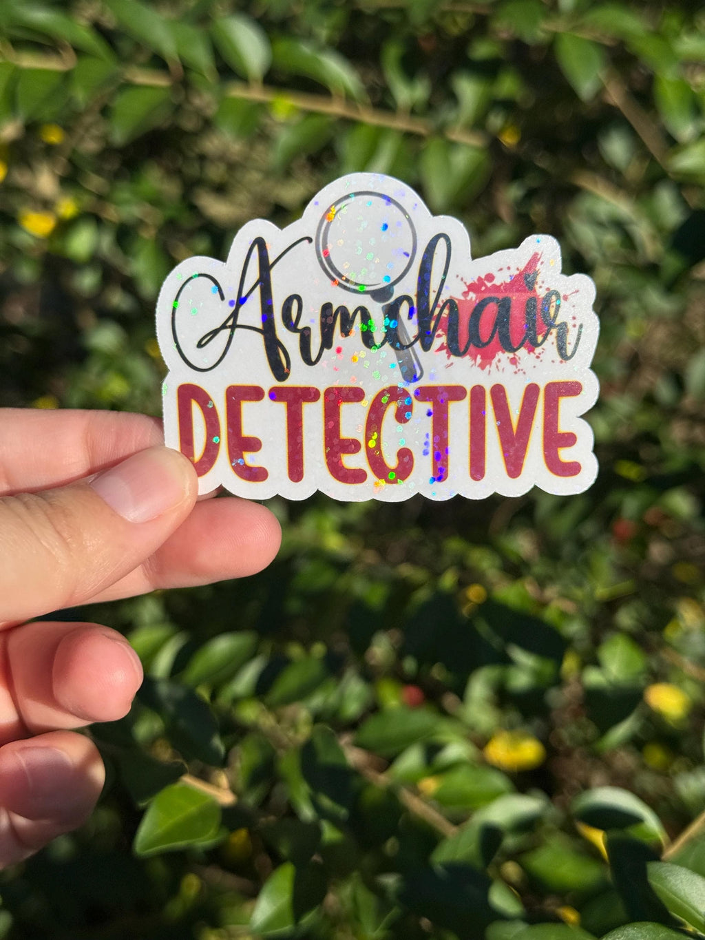 Armchair Detective Waterproof Vinyl Sticker
