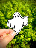 Halloween Ghost sticker - waterproof vinyl sticker for water bottles, notebooks, laptops, and more