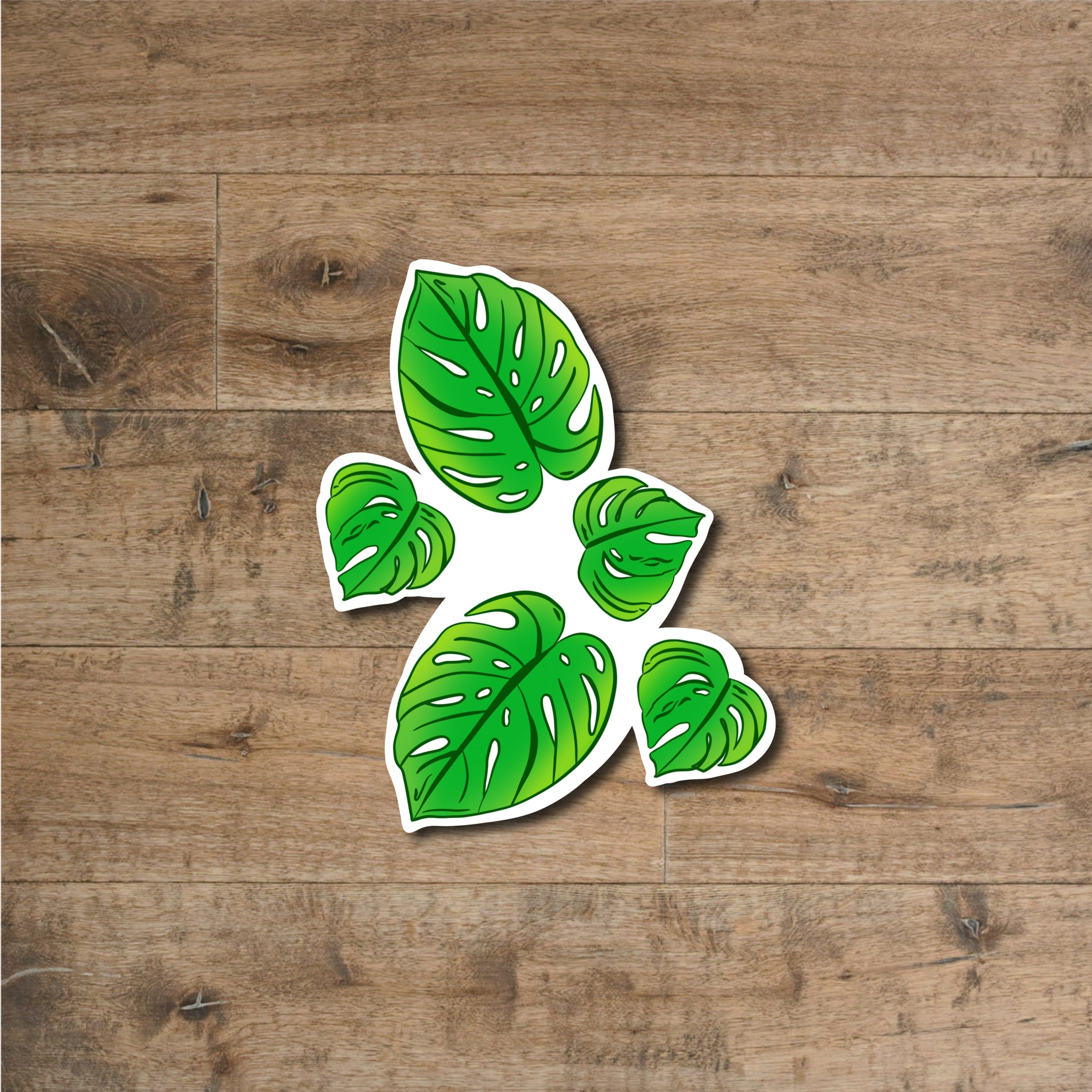 Jungle leaves vinyl sticker - waterproof decal for laptops, mirrors, tumblers, and more