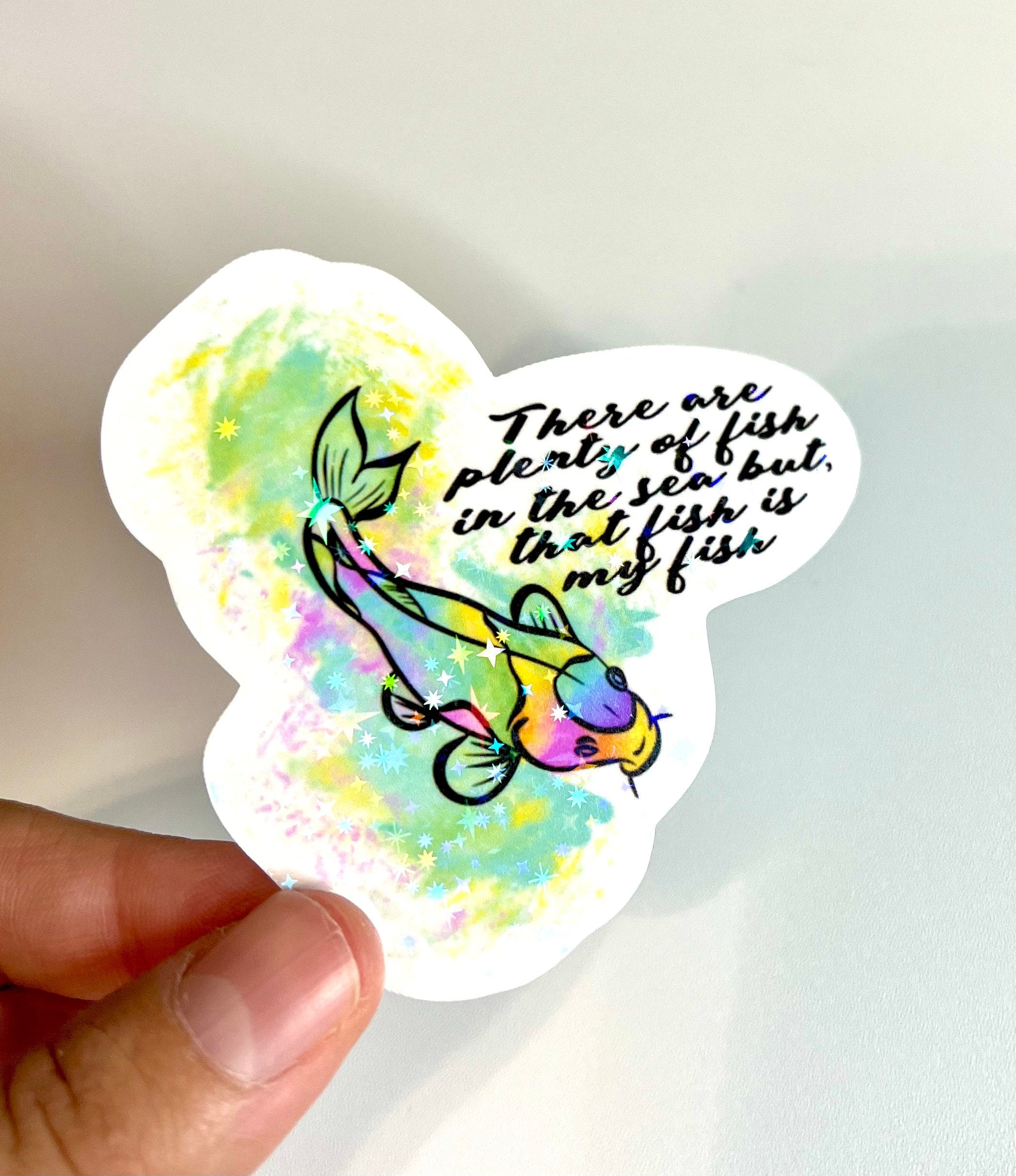Rainbow Fish Vinyl Sticker | Waterproof Laptop Decal