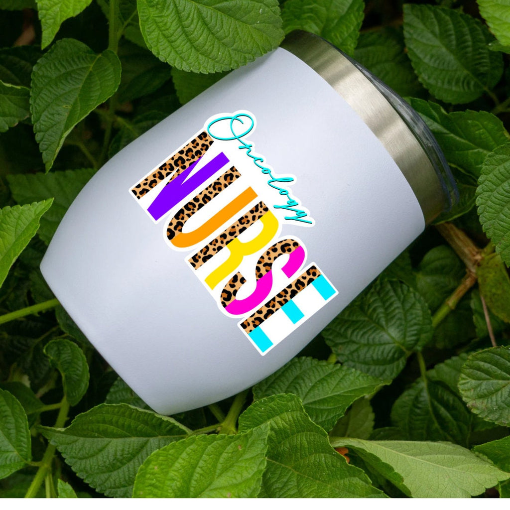 Oncology Nurse Cheetah Print Waterproof Vinyl Sticker