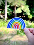 Rainbow vinyl sticker - waterproof vinyl decal for laptops, mirrors, tumblers, and more