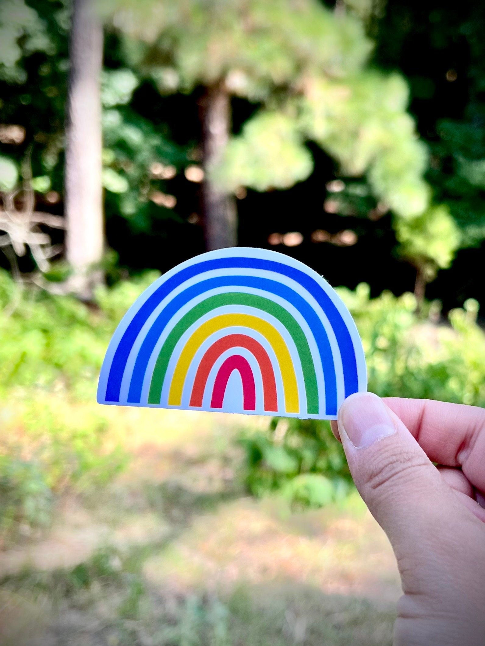 Rainbow vinyl sticker - waterproof vinyl decal for laptops, mirrors, tumblers, and more