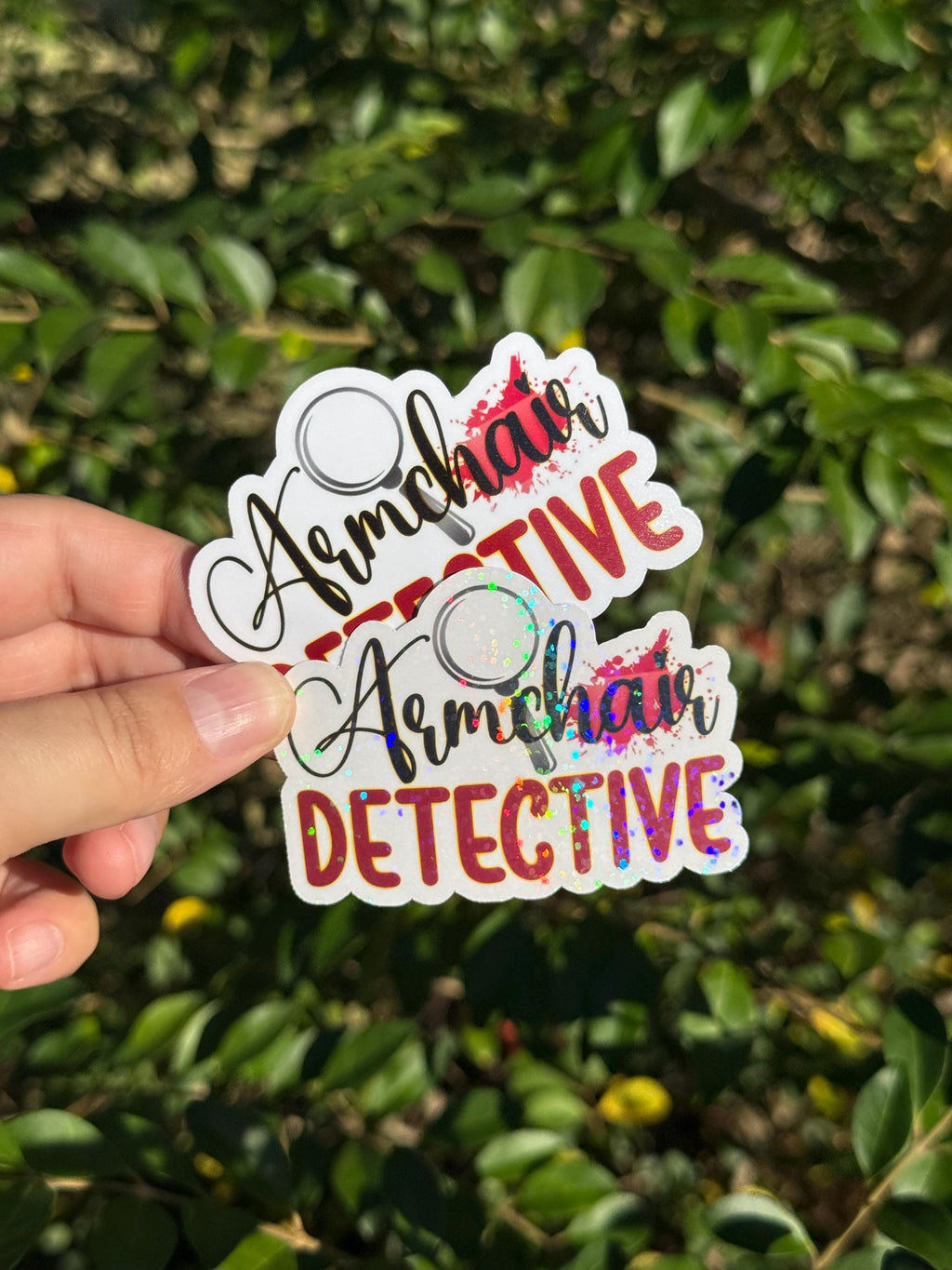 Armchair Detective Waterproof Vinyl Sticker