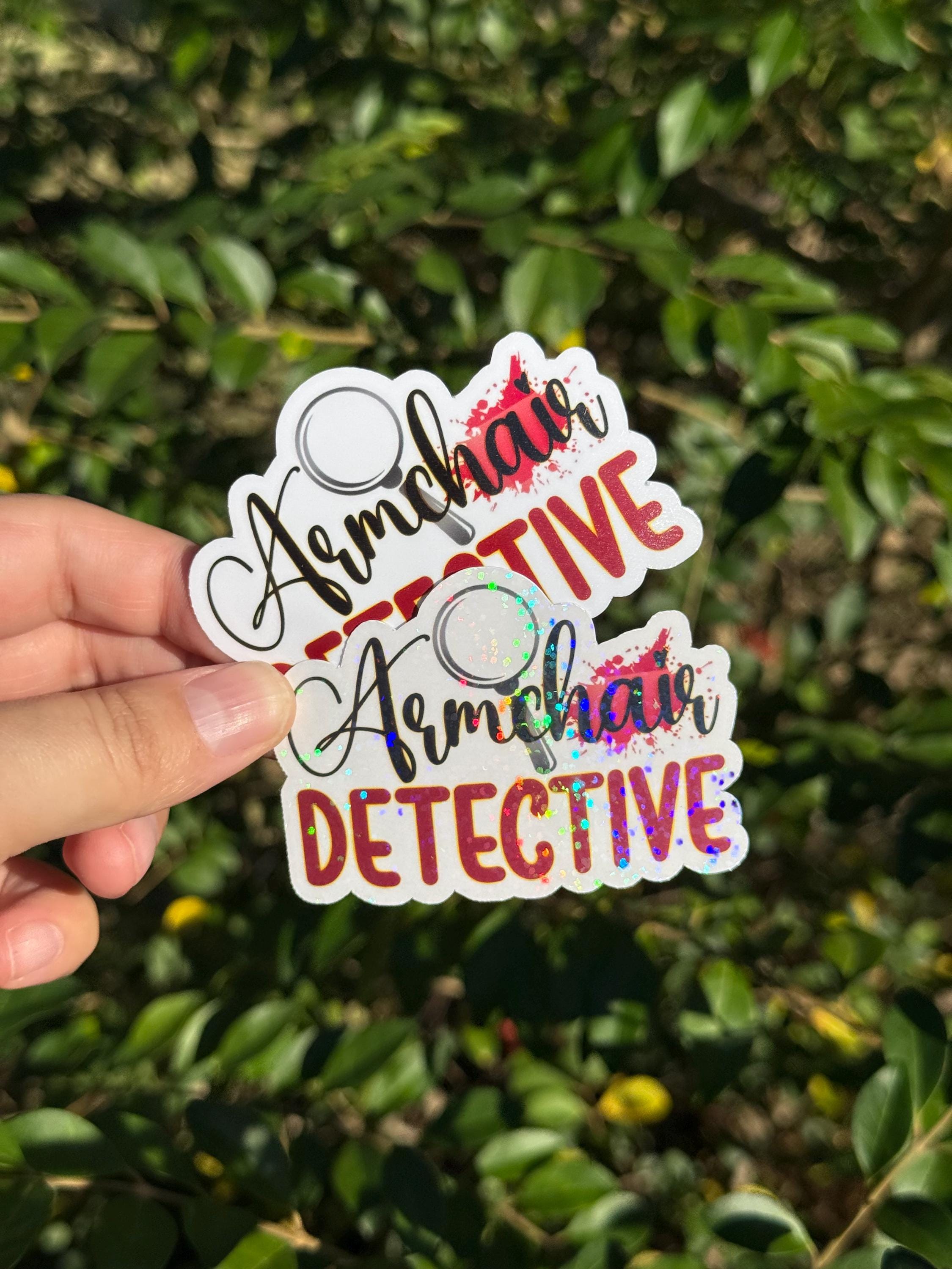 Armchair Detective Waterproof Vinyl Sticker